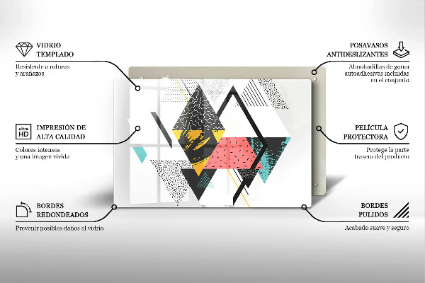 Steklena podloga za rezanje Abstraktni trikotniki