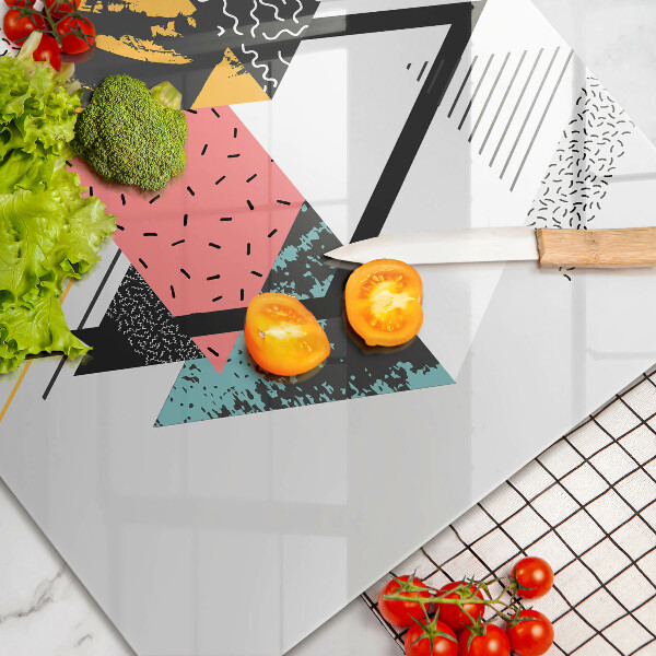Steklena podloga za rezanje Abstraktni trikotniki