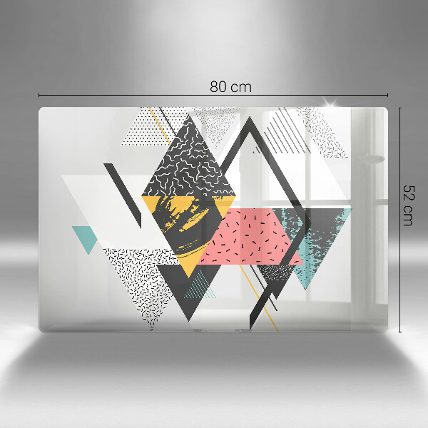Steklena podloga za rezanje Abstraktni trikotniki