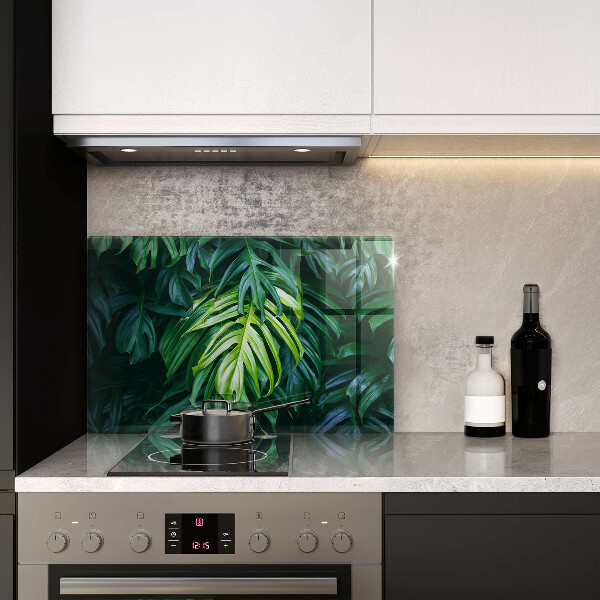 Steklena podloga za rezanje Listi divje monstere