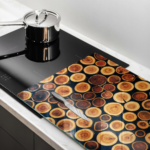 Steklena podloga za rezanje Leseni štori