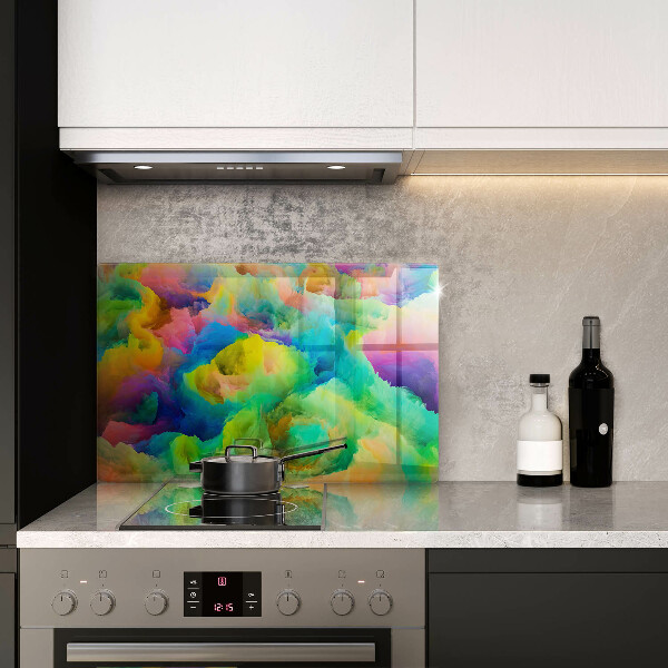 Steklena podloga za rezanje Barvita abstrakcija