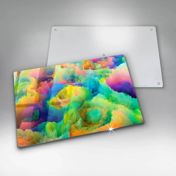 Steklena podloga za rezanje Barvita abstrakcija