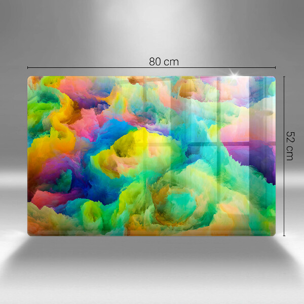 Steklena podloga za rezanje Barvita abstrakcija