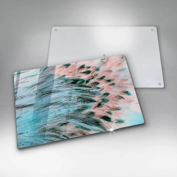 Steklena podloga za rezanje Boho ptičje perje