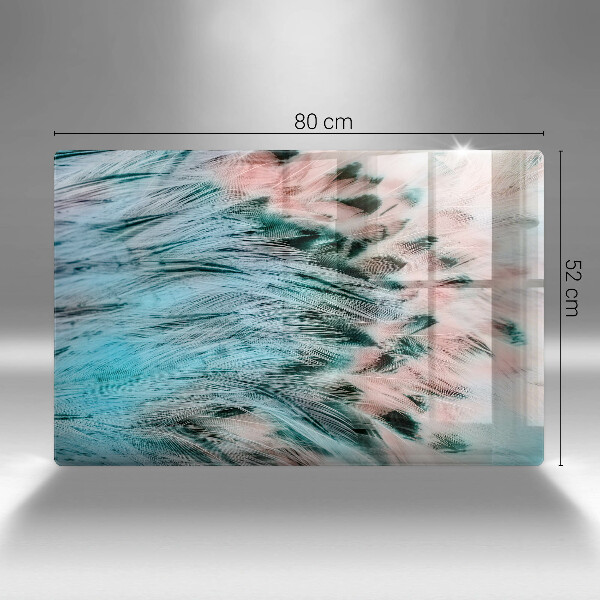 Steklena podloga za rezanje Boho ptičje perje