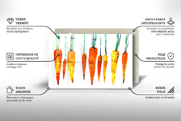 Steklena podloga za rezanje Ilustracija korenčka