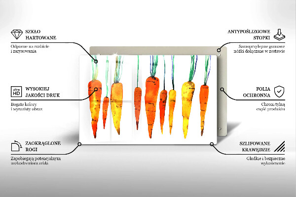 Steklena podloga za rezanje Ilustracija korenčka