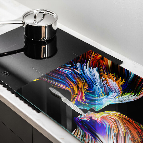 Steklena podloga za rezanje Abstrakcija poljuba