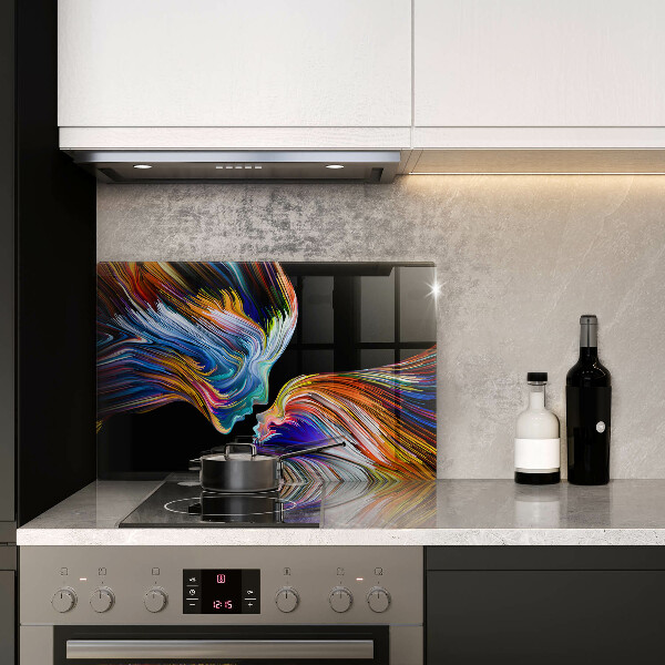 Steklena podloga za rezanje Abstrakcija poljuba