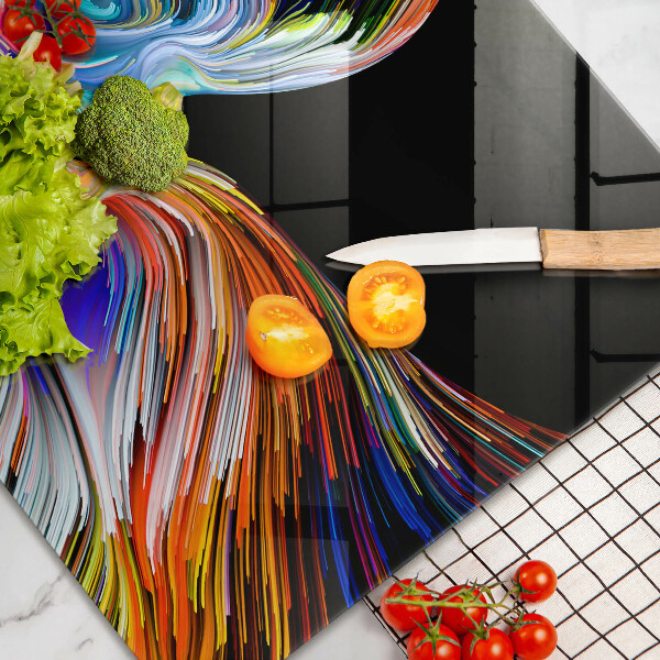 Steklena podloga za rezanje Abstrakcija poljuba