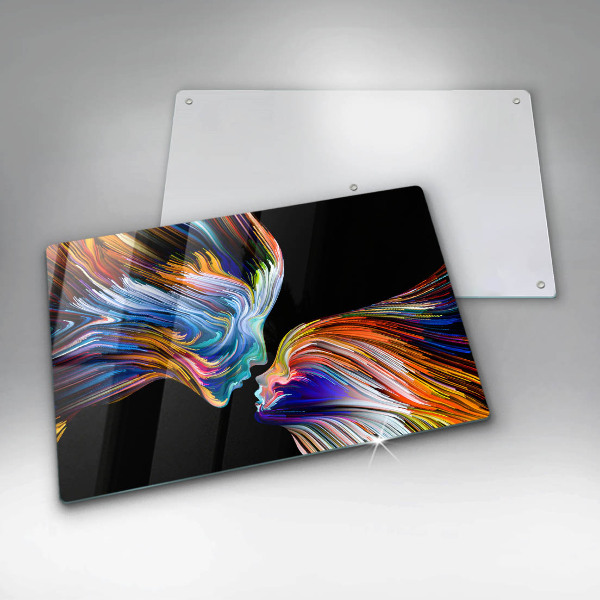 Steklena podloga za rezanje Abstrakcija poljuba