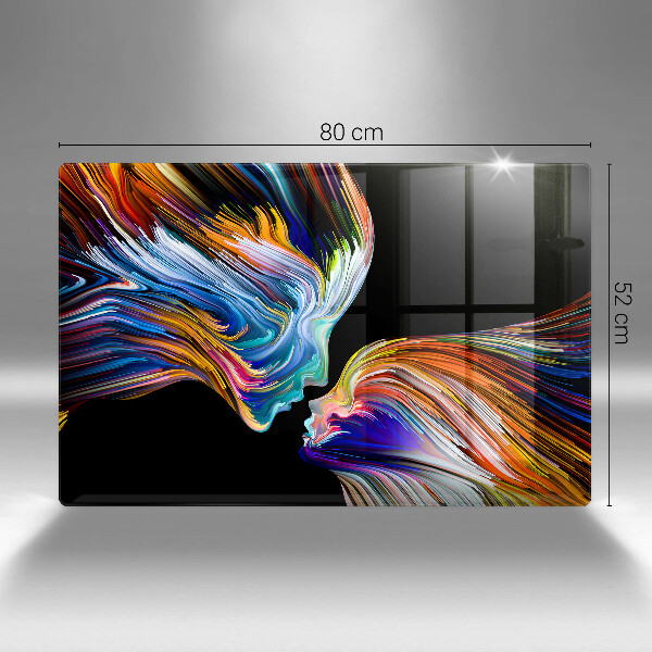 Steklena podloga za rezanje Abstrakcija poljuba