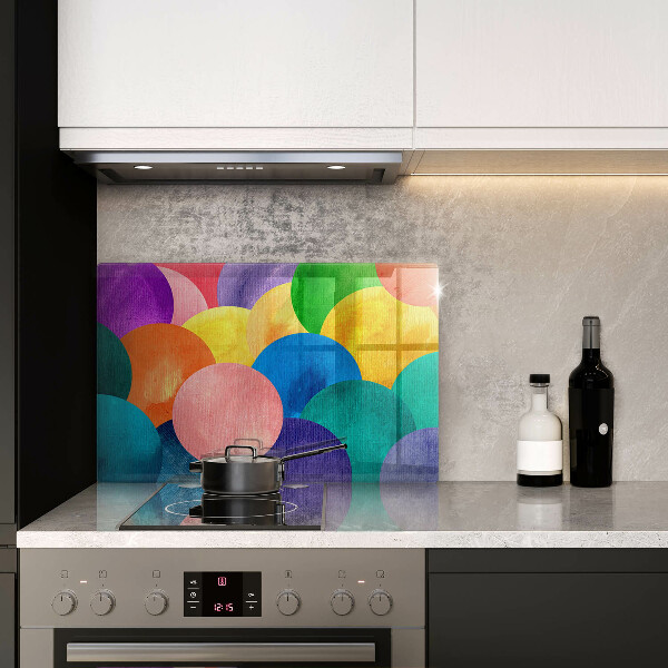 Steklena podloga za rezanje Pisani krogi