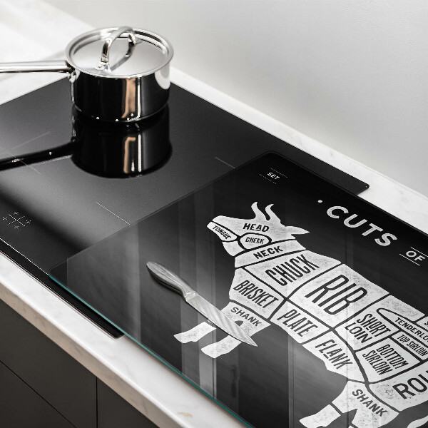 Steklena podloga za rezanje Govedina iz kravjega mesa