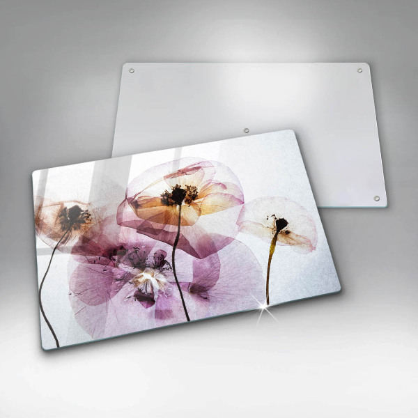 Steklena podloga za rezanje Nežni cvetovi