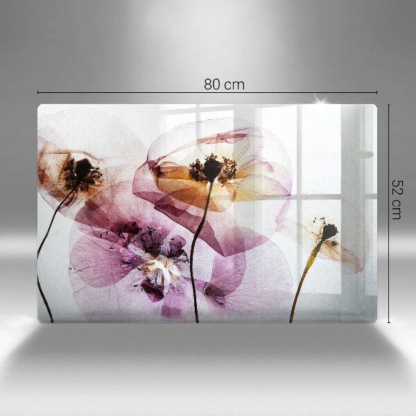 Steklena podloga za rezanje Nežni cvetovi