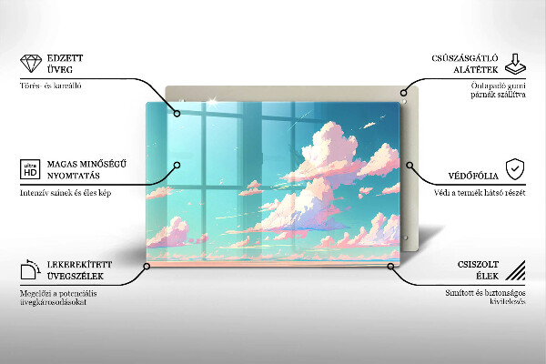 Steklena podloga za rezanje Pravljična nebesa