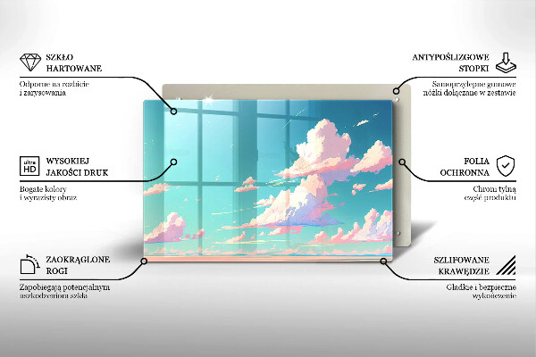 Steklena podloga za rezanje Pravljična nebesa
