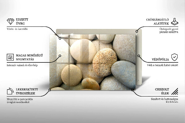 Steklena podloga za rezanje Vzorec ovalnih kamnov