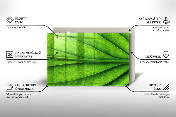 Steklena podloga za rezanje Naravni žilni list