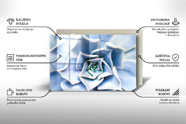Steklena podloga za rezanje Cvetlična rastlina