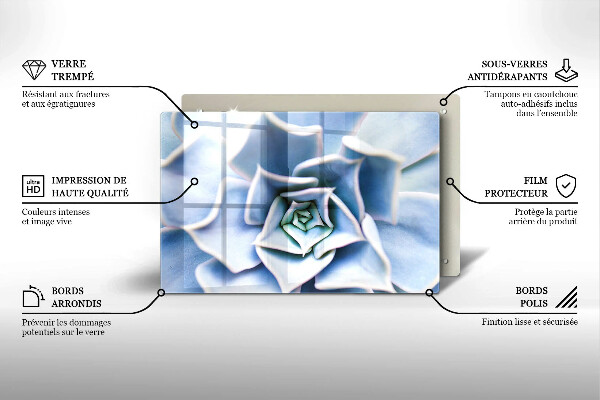 Steklena podloga za rezanje Cvetlična rastlina