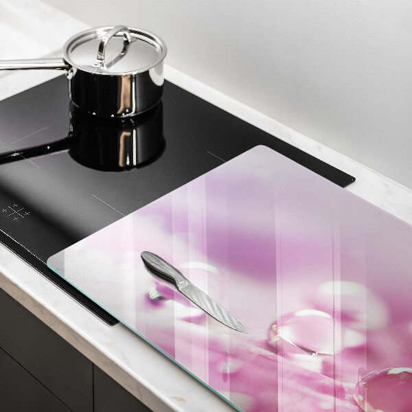 Steklena podloga za rezanje Rosni cvetni listi