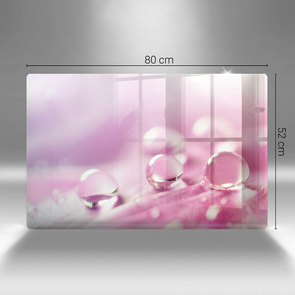 Steklena podloga za rezanje Rosni cvetni listi