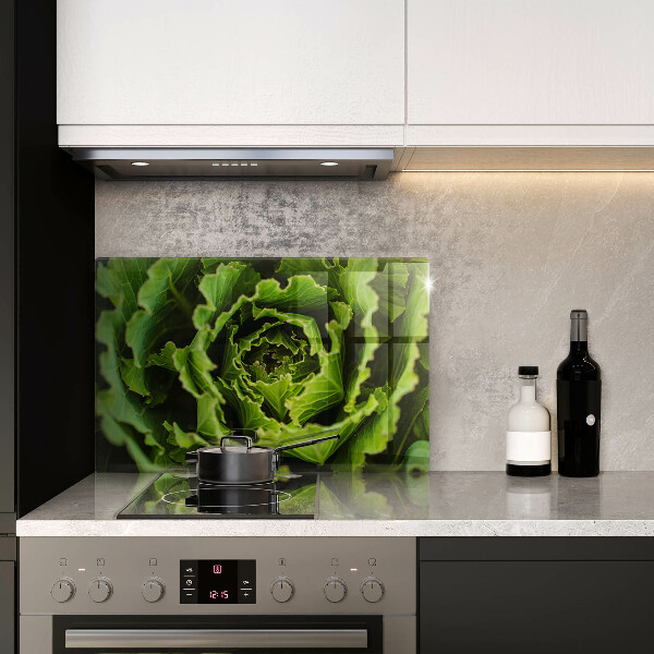 Steklena podloga za rezanje Uživanje listov zelene solate