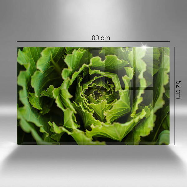 Steklena podloga za rezanje Uživanje listov zelene solate