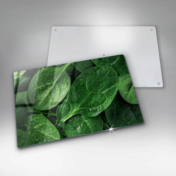 Steklena podloga za rezanje Listi bazilike