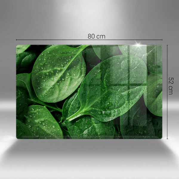 Steklena podloga za rezanje Listi bazilike