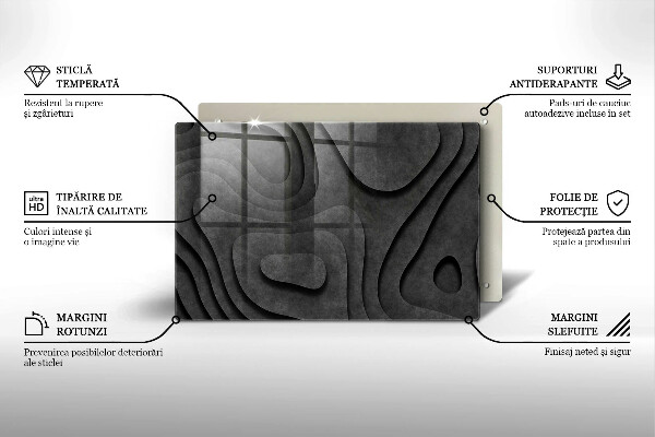Steklena podloga za rezanje 3D oblike kamnov