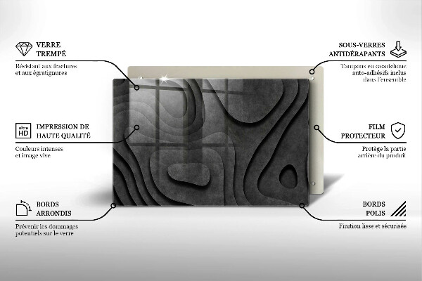 Steklena podloga za rezanje 3D oblike kamnov