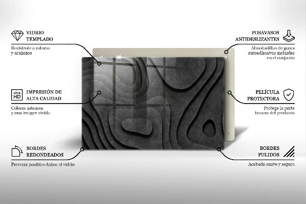 Steklena podloga za rezanje 3D oblike kamnov