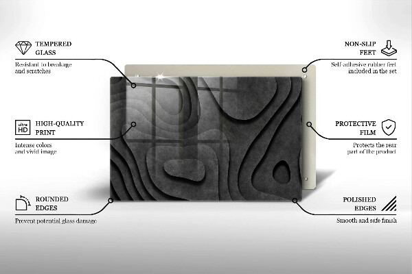 Steklena podloga za rezanje 3D oblike kamnov