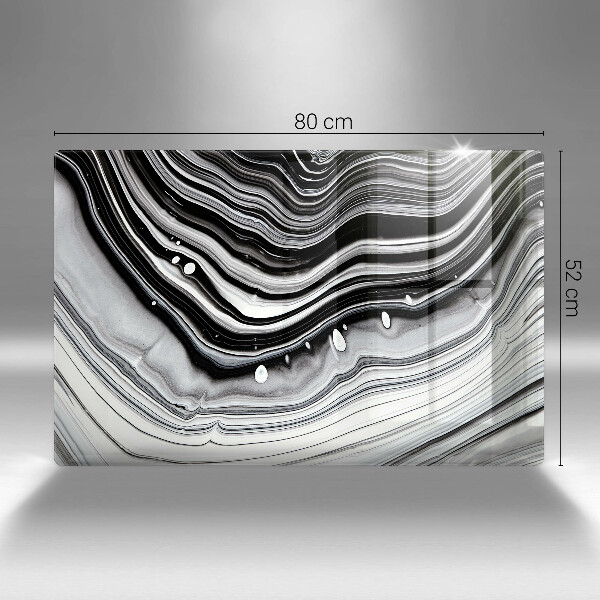 Steklena podloga za rezanje Abstrakcija črnila