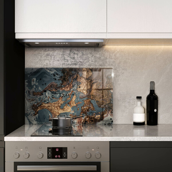 Steklena podloga za rezanje Struktura zlate kamnine