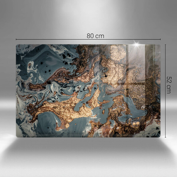 Steklena podloga za rezanje Struktura zlate kamnine