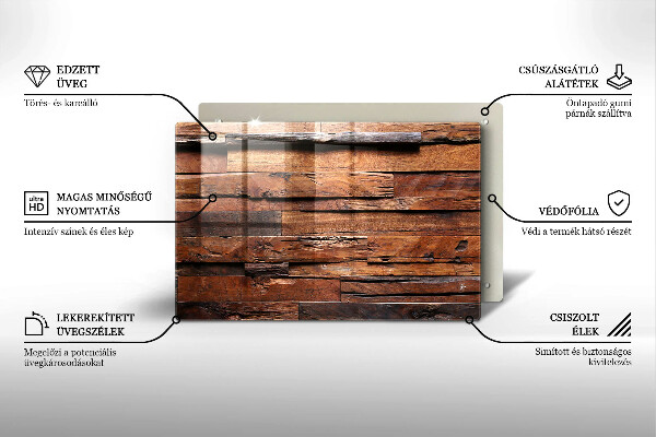 Steklena podloga za rezanje Dekorativne lesene plošče