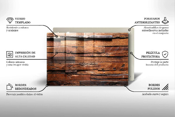 Steklena podloga za rezanje Dekorativne lesene plošče