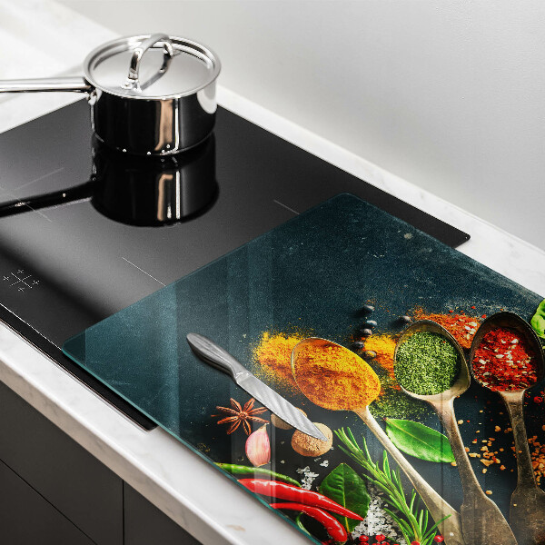 Steklena podloga za rezanje Kuhinjske začimbne žlice