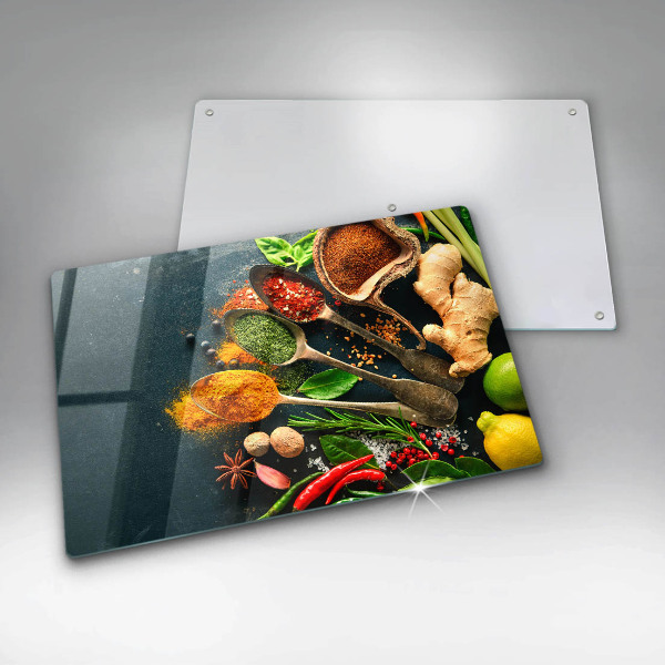 Steklena podloga za rezanje Kuhinjske začimbne žlice