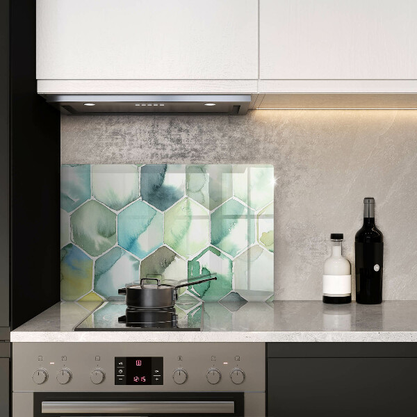 Steklena podloga za rezanje Akvarelni šesterokotniki