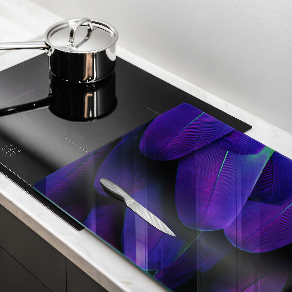 Steklena podloga za rezanje Neonsko perje