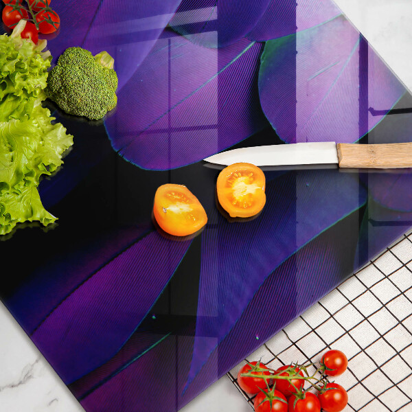 Steklena podloga za rezanje Neonsko perje