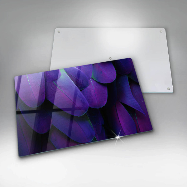 Steklena podloga za rezanje Neonsko perje