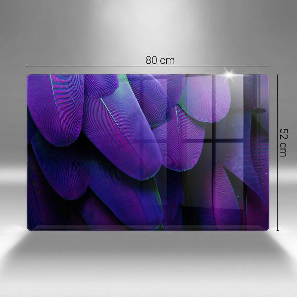 Steklena podloga za rezanje Neonsko perje