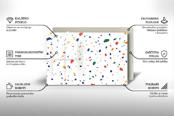 Steklena podloga za rezanje Pisana kamnina